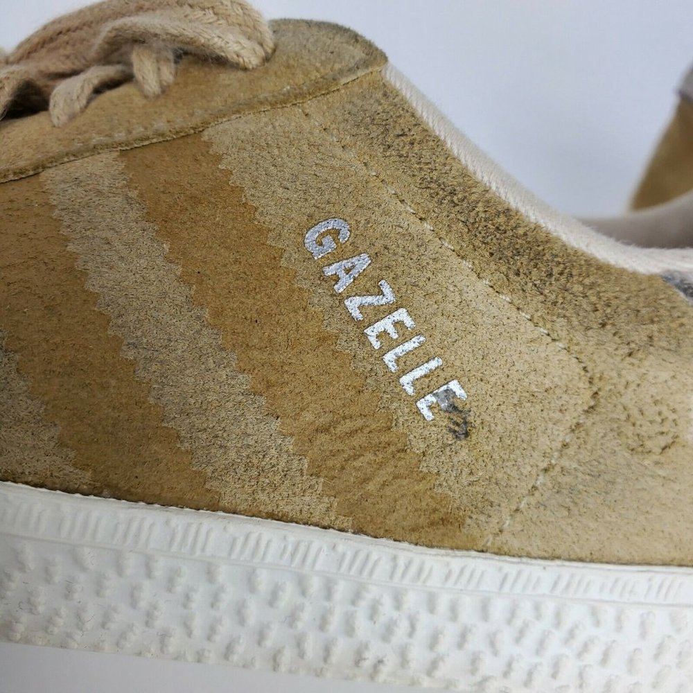 Adidas Kids Tan Suede Youth Gazelle Shoes Sneakers Size 12K - Picture 6 of 10
